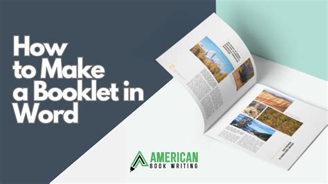 how to make a booklet for printing