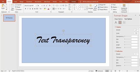 how to make a box see through in powerpoint
