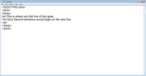 how to make a break line in html