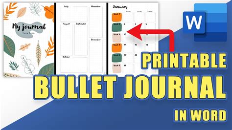 how to make a bullet journal in word