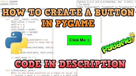 how to make a button pygame