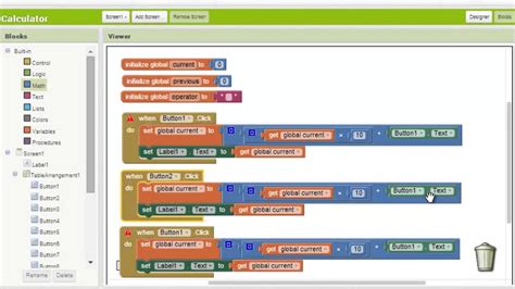 how to make a calculator app in mit app inventor