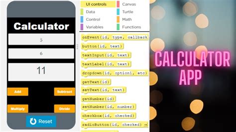 how to make a calculator in code org app lab