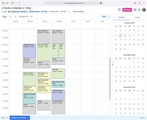 how to make a calendar for work
