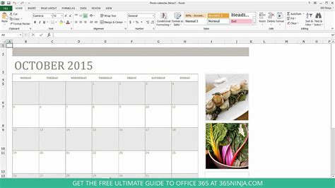 how to make a calendar in excel 2010