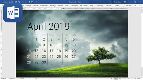 how to make a calendar using microsoft word