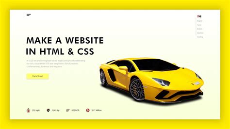 how to make a car website using html
