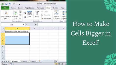 how to make a cell big in excel