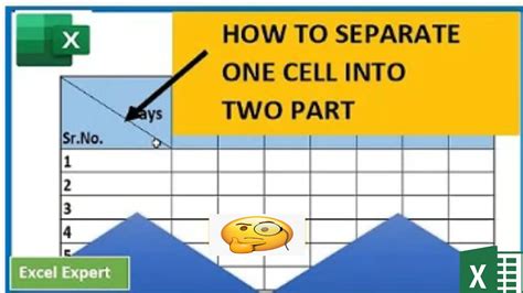 how to make a cell into two cells in excel