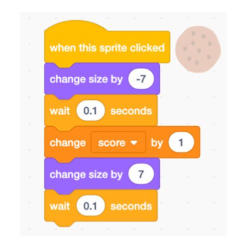 how to make a clicker game on scratch code