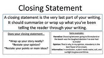 how to make a closing statement in an essay