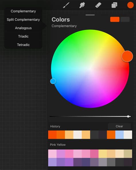 how to make a color wheel in procreate