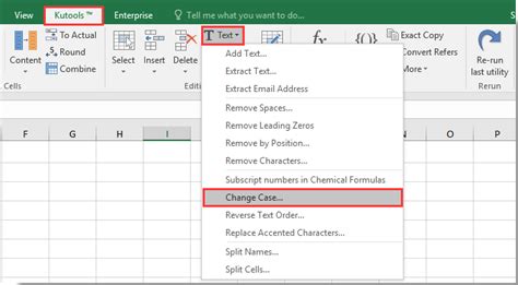 how to make a column upper case in excel