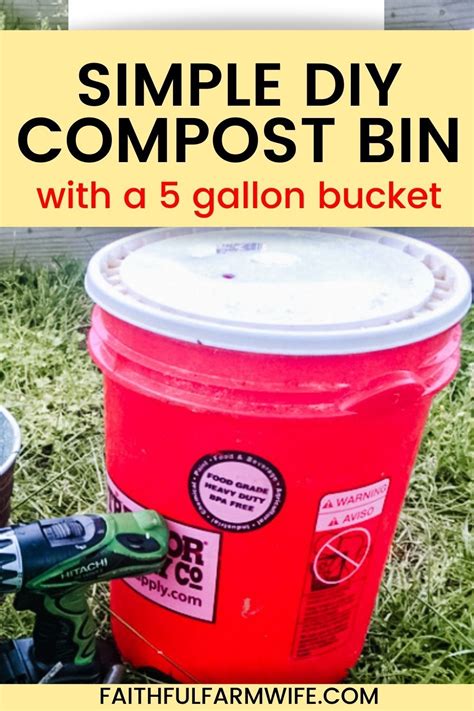 how to make a compost in a 5 gallon bucket