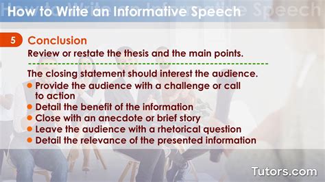 how to make a conclusion for an informative speech