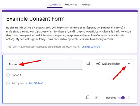 how to make a consent form on google docs