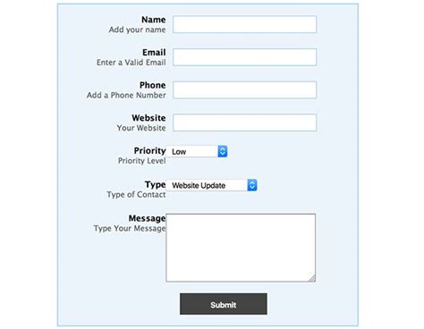 how to make a contact form in html and php