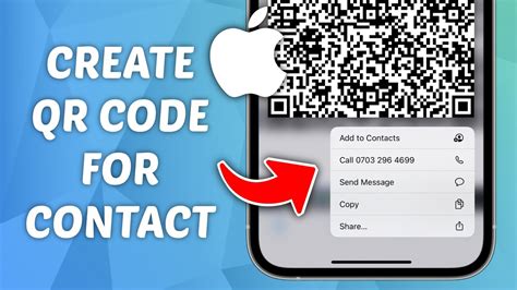 how to make a contact qr code on iphone