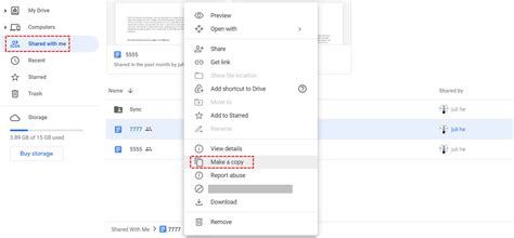 how to make a copy of a shared google drive