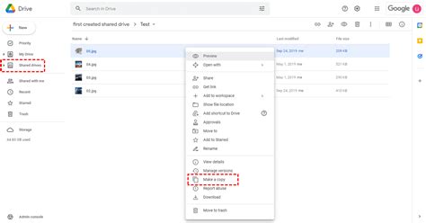 how to make a copy of a shared google drive folder