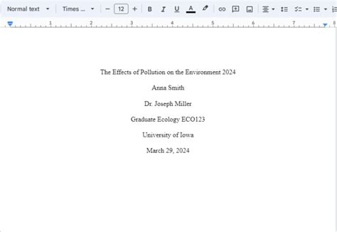 how to make a cover page on docs