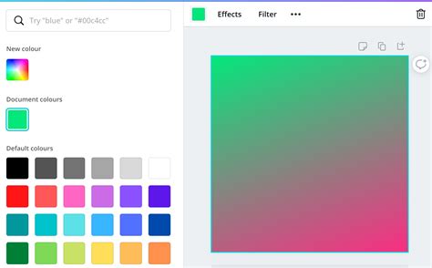 how to make a custom color gradient in canva