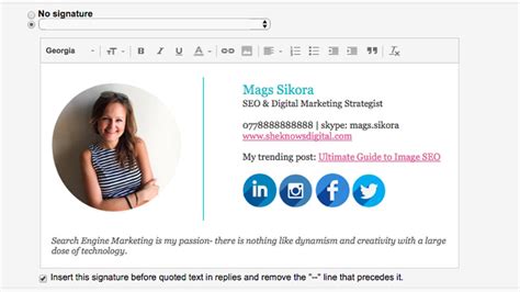 how to make a custom email signature in gmail