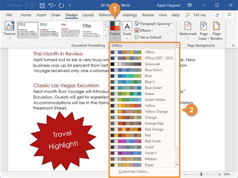 how to make a custom theme in word