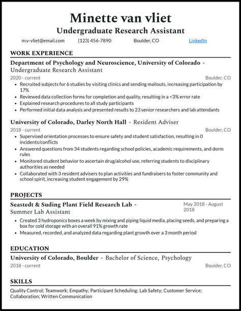 how to make a cv for research
