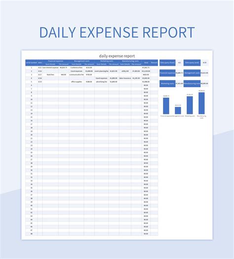 how to make a daily expense report excel