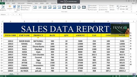 how to make a daily sales report in excel