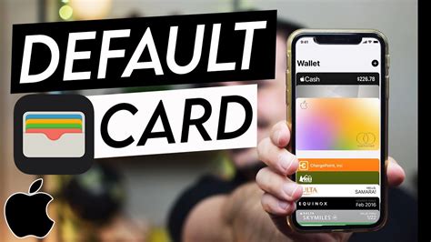 how to make a different card default on apple wallet