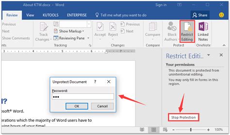 how to make a document not read only word