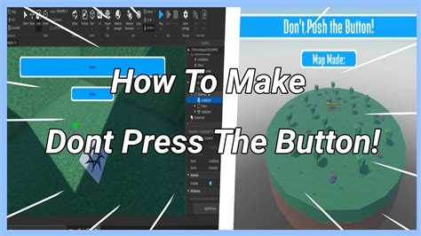 how to make a don't press the button game in roblox studio