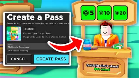 how to make a donation game on roblox 2024
