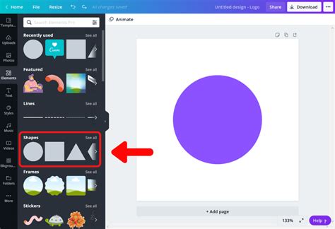 how to make a drop shadow on a shape in canva