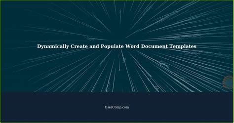 how to make a dynamic form in word
