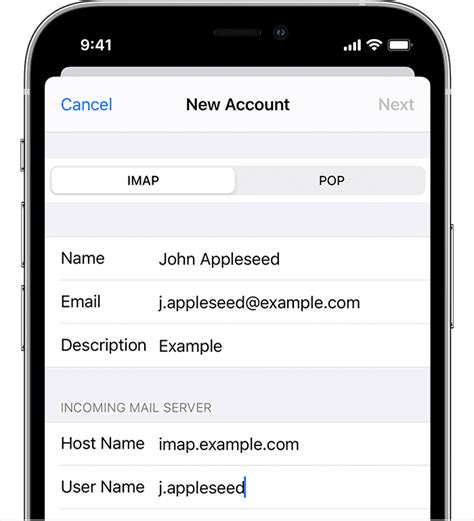 how to make a email address on iphone