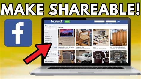 how to make a facebook marketplace post shareable on iphone