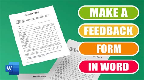 how to make a feedback form in word