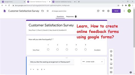how to make a feedback form on google forms