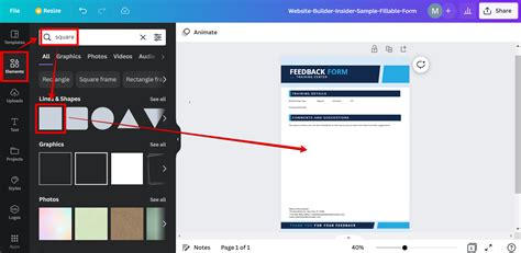 how to make a fillable form in canva