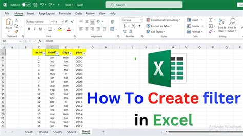 how to make a filter function in excel