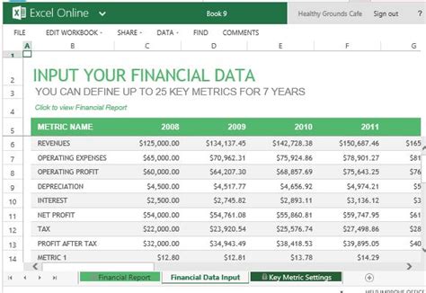 how to make a financial report in excel