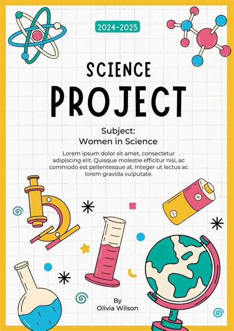 how to make a first page of science project
