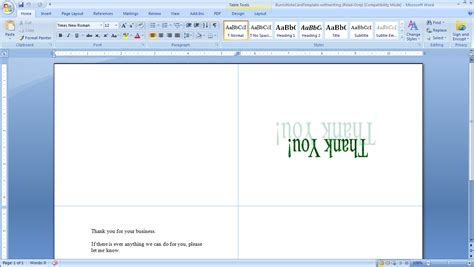 how to make a folded sign in word