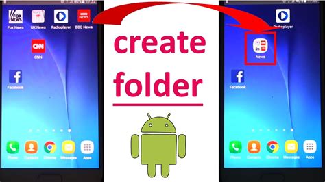 how to make a folder on android home screen