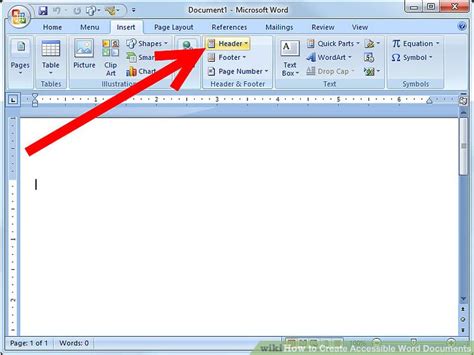 how to make a form accessible in word