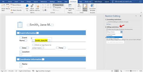 how to make a form document in word