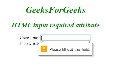 how to make a form required html